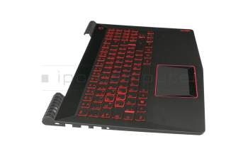 Keyboard incl. topcase DE (german) black/black with backlight original suitable for Lenovo Legion Y520-15IKBN (80YY)