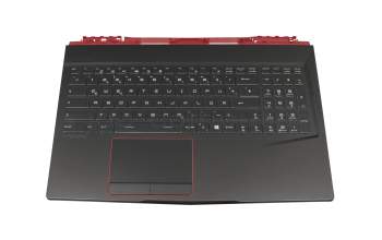 Keyboard incl. topcase DE (german) black/black with backlight original suitable for MSI GE63 Raider 7RC/7RD (MS-16P3)