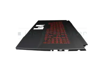 Keyboard incl. topcase DE (german) black/black with backlight original suitable for MSI GF76 11UDK/11UC (MS-17L2)