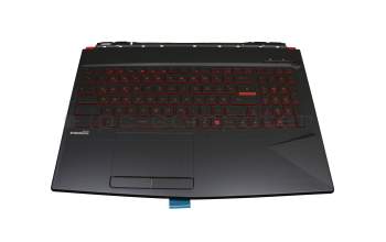 Keyboard incl. topcase DE (german) black/black with backlight original suitable for MSI GL63 8SD/8SDK (MS-16P7)