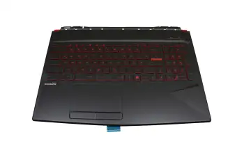 Keyboard incl. topcase DE (german) black/black with backlight original suitable for MSI GL63 8SD/8SDK (MS-16P7)