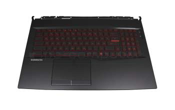 Keyboard incl. topcase DE (german) black/black with backlight original suitable for MSI GL75 9SC/9SCK (MS-17E4)