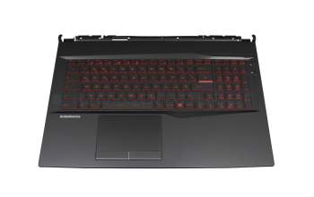 Keyboard incl. topcase DE (german) black/black with backlight original suitable for MSI GL75 Leopard 10SCSK/10SCXK (MS-17E8)