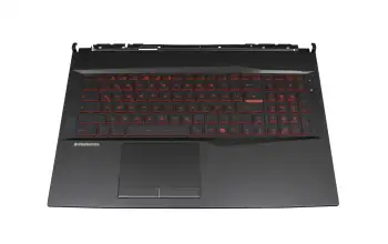 Keyboard incl. topcase DE (german) black/black with backlight original suitable for MSI GL75 Leopard 10SFR/10SDK/10SDR (MS-17E7)