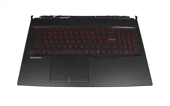 Keyboard incl. topcase DE (german) black/black with backlight original suitable for MSI GL75 Leopard 10SFR/10SDK/10SDR (MS-17E7)