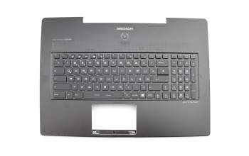 Keyboard incl. topcase DE (german) black/black with backlight original suitable for MSI GS70 Stealth 2QC (MS-1774)