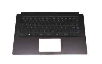 Keyboard incl. topcase DE (german) black/black with backlight original suitable for MSI Summit 15 A11SCS/A11SCST (MS-16S6)