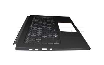 Keyboard incl. topcase DE (german) black/black with backlight original suitable for MSI Summit 15 A11SCS/A11SCST (MS-16S6)
