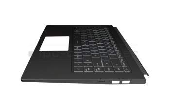 Keyboard incl. topcase DE (german) black/black with backlight original suitable for MSI Summit 15 A11SCS/A11SCST (MS-16S6)