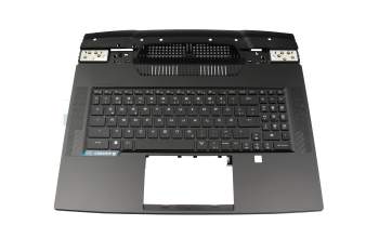 Keyboard incl. topcase DE (german) black/black with backlight original suitable for MSI Titan GT77 12UHS/12UGS/12UH (MS-17Q1)