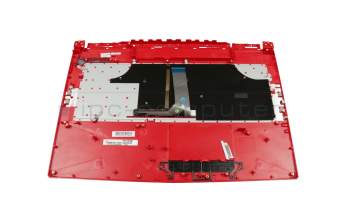 Keyboard incl. topcase DE (german) black/black with backlight red backlighting original suitable for MSI GL73 8RE (MS-17C5)