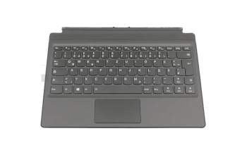 Keyboard incl. topcase DE (german) black/black with backlight with backlight original suitable for Lenovo IdeaPad Miix 520-12IKB (20M3/20M4/81CG)
