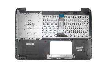 Keyboard incl. topcase DE (german) black/black with brushed pattern original suitable for Asus A555LN