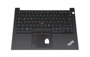 Keyboard incl. topcase DE (german) black/black with mouse-stick without backlight original suitable for Lenovo ThinkPad E14 (20RA/20RB)