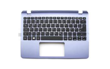 Keyboard incl. topcase DE (german) black/blue original suitable for Acer Aspire E3-112