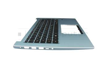 Keyboard incl. topcase DE (german) black/blue with backlight original suitable for Acer Swift 3 (SF314-41)