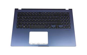 Keyboard incl. topcase DE (german) black/blue with backlight original suitable for Asus ExpertBook P1 P1501DA