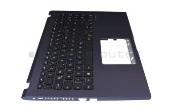 Keyboard incl. topcase DE (german) black/blue with backlight original suitable for Asus ExpertBook P1 P1501DA