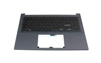Keyboard incl. topcase DE (german) black/blue with backlight original suitable for Asus VivoBook Pro 15 K3500PA