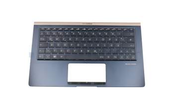 Keyboard incl. topcase DE (german) black/blue with backlight original suitable for Asus ZenBook 13 UX333FLC
