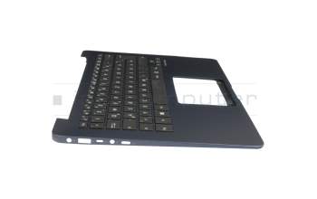 Keyboard incl. topcase DE (german) black/blue with backlight original suitable for Asus ZenBook 14 UX3430UQ