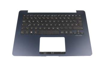 Keyboard incl. topcase DE (german) black/blue with backlight original suitable for Asus ZenBook 14 UX430UQ