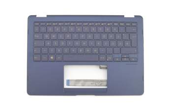 Keyboard incl. topcase DE (german) black/blue with backlight original suitable for Asus ZenBook Flip S UX370UA