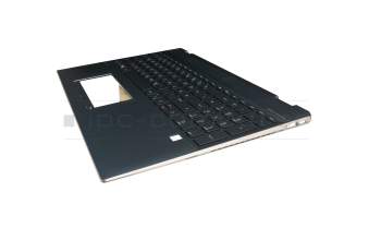 Keyboard incl. topcase DE (german) black/blue with backlight original suitable for HP Spectre x360 15-df0000