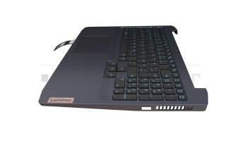 Keyboard incl. topcase DE (german) black/blue with backlight original suitable for Lenovo IdeaPad Gaming 3-15IMH05 (81Y4)