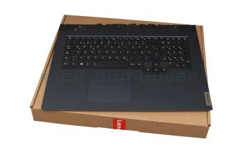 Keyboard incl. topcase DE (german) black/blue with backlight original suitable for Lenovo Legion 5-17ACH6H (82JY)