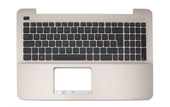 Keyboard incl. topcase DE (german) black/gold original suitable for Asus X555LJ