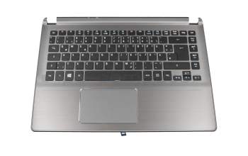 Keyboard incl. topcase DE (german) black/grey original suitable for Acer Aspire V5-472G