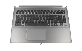 Keyboard incl. topcase DE (german) black/grey original suitable for Acer Aspire V5-473
