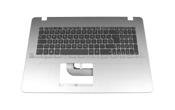 Keyboard incl. topcase DE (german) black/grey original suitable for Asus R702UA