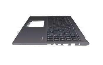 Keyboard incl. topcase DE (german) black/grey original suitable for Asus VivoBook F512DK