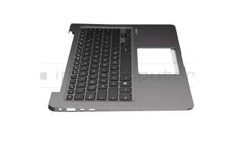 Keyboard incl. topcase DE (german) black/grey original suitable for Asus X406UA