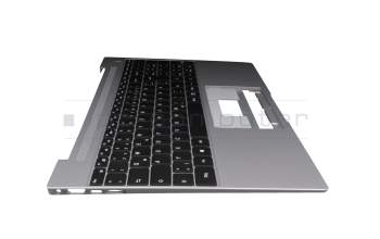 Keyboard incl. topcase DE (german) black/grey original suitable for Emdoor NS15AL