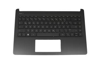 Keyboard incl. topcase DE (german) black/grey original suitable for HP 14s-dq1000