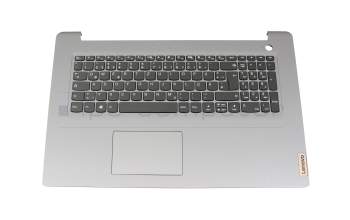 Keyboard incl. topcase DE (german) black/grey original suitable for Lenovo IdeaPad 3-17IAU7 (82RL)