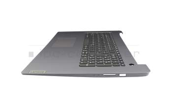Keyboard incl. topcase DE (german) black/grey original suitable for Lenovo IdeaPad 3-17IAU7 (82RL)