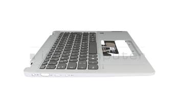 Keyboard incl. topcase DE (german) black/grey original suitable for Lenovo IdeaPad Flex 5-14IAU7 (82R7/82TA)