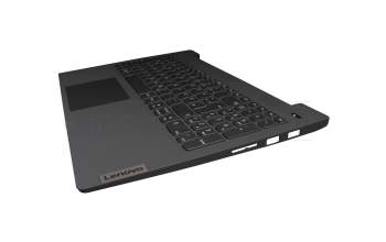 Keyboard incl. topcase DE (german) black/grey with backlight Fingerprint original suitable for Lenovo IdeaPad 5-15ITL05 (82FG)