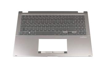 Keyboard incl. topcase DE (german) black/grey with backlight for touchpad models original suitable for Asus ZenBook Flip 15 UX563FD