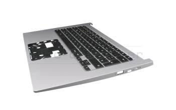 Keyboard incl. topcase DE (german) black/grey with backlight original suitable for Acer Chromebook 514 (CB514-1HT)
