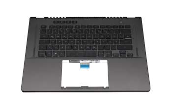 Keyboard incl. topcase DE (german) black/grey with backlight original suitable for Asus GA503QM