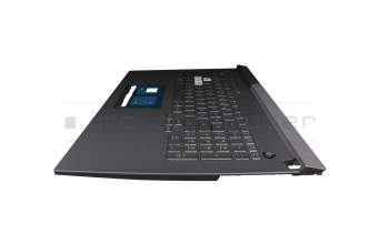 Keyboard incl. topcase DE (german) black/grey with backlight original suitable for Asus ROG Strix G17 G713IC