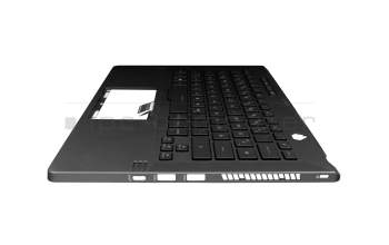 Keyboard incl. topcase DE (german) black/grey with backlight original suitable for Asus ROG Zephyrus G14 GA401QC