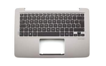 Keyboard incl. topcase DE (german) black/grey with backlight original suitable for Asus ZenBook UX3410UQ