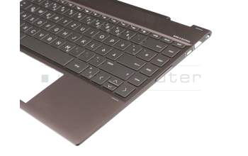 Keyboard incl. topcase DE (german) black/grey with backlight original suitable for HP Envy x360 13-ag0100