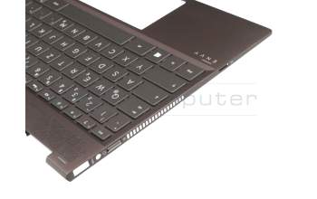 Keyboard incl. topcase DE (german) black/grey with backlight original suitable for HP Envy x360 13-ag0500